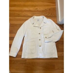 Ines De La Fressange x Uniqlo Cream Demin Chore Jacket Parisian Style EUC